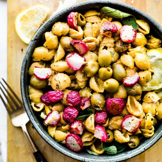 Roasted Radish Lemon Pasta
