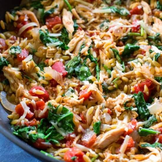 One-pan Chicken And Spinach Orzo