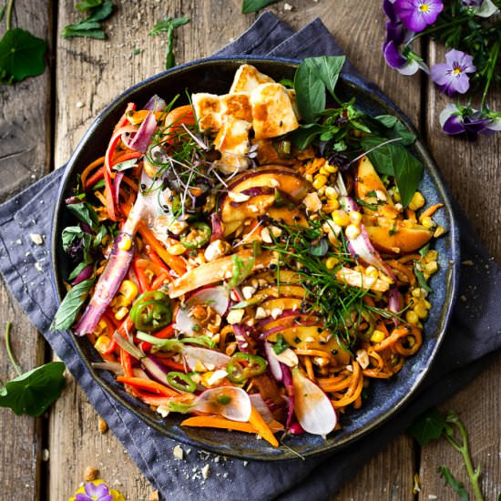 ASIAN NOODLE SALAD WITH SPICY PEANUT