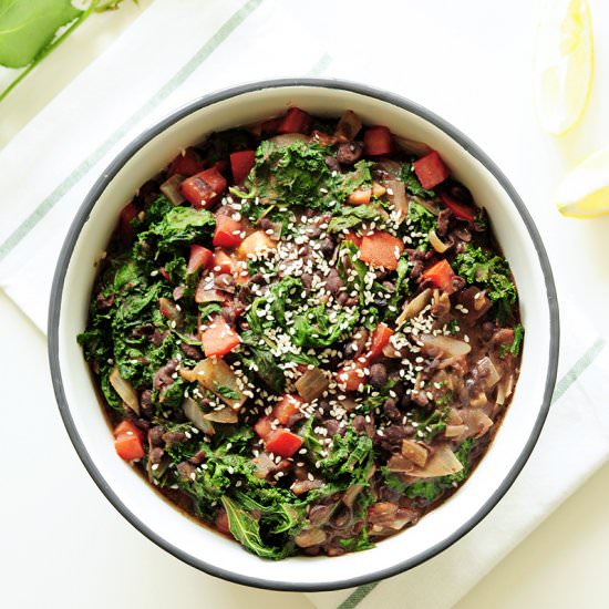Warm Black Bean Salad