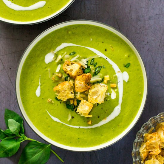 Roasted Courgette (Zucchini) Soup