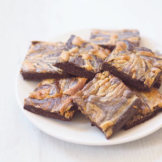 Peanut Butter Swirl Brownies