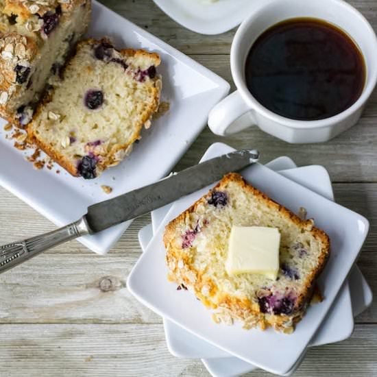One Bowl Blueberry Breakfast Bread