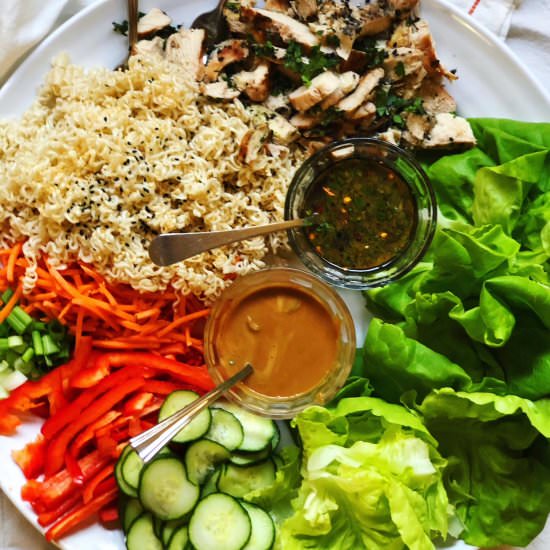 Thai Chicken Lettuce Wraps