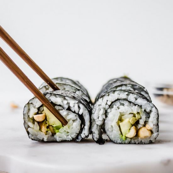 Avocado + Peanut Sushi