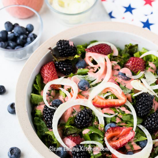 Summer Salad & Strawberry Dressing