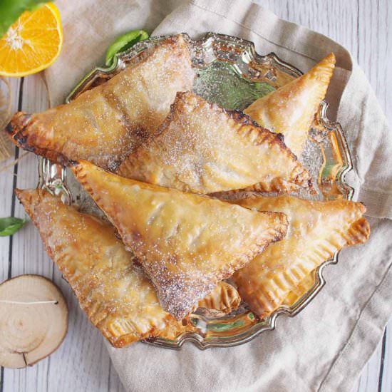 Apple rhubarb turnovers