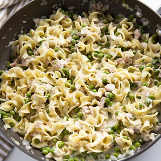 Creamy Parmesan Tuna Pasta