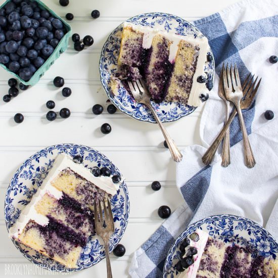 Triple Blueberry Layer Cake