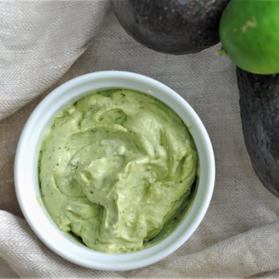 Avocado Lime Sour Cream Sauce