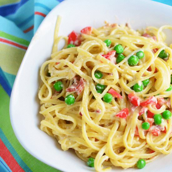Quick Linguine Carbonara