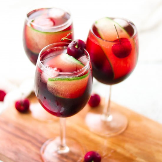 Cherry Cucumber Prosecco Spritz