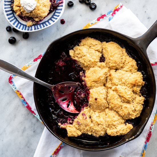 Grilled Blackberry Cobbler