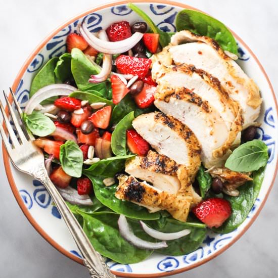 Spinach Salad with Chicken