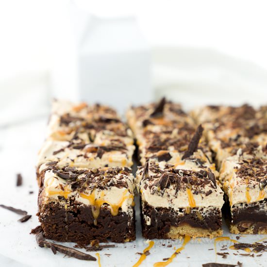 Brookies and Peanut Butter Frosting