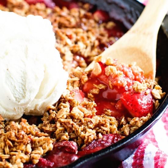 Smoked Strawberry Crisp