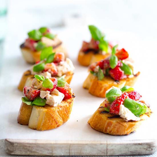 Strawberry & Feta Bruschetta