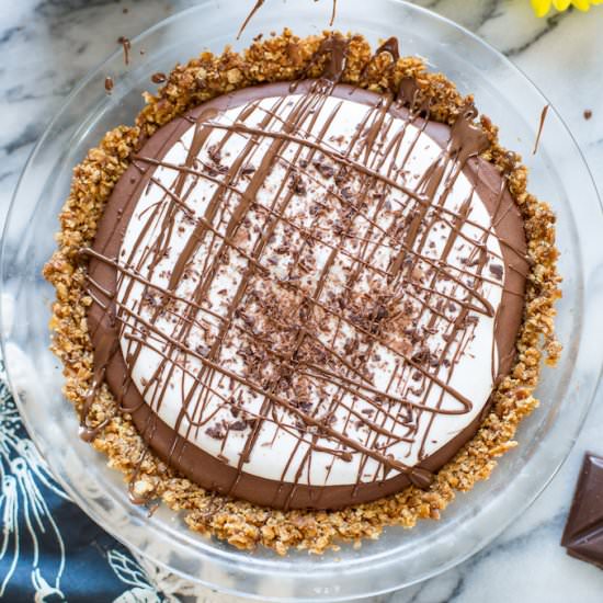 Chocolate Mousse Pretzel Crust Pie