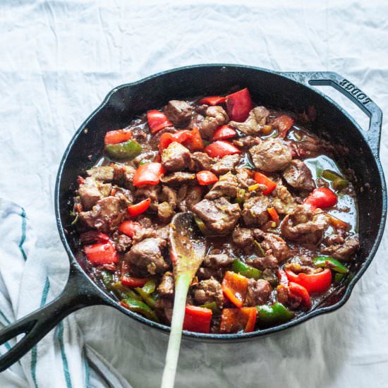 Pork Stew with Whisky and wine