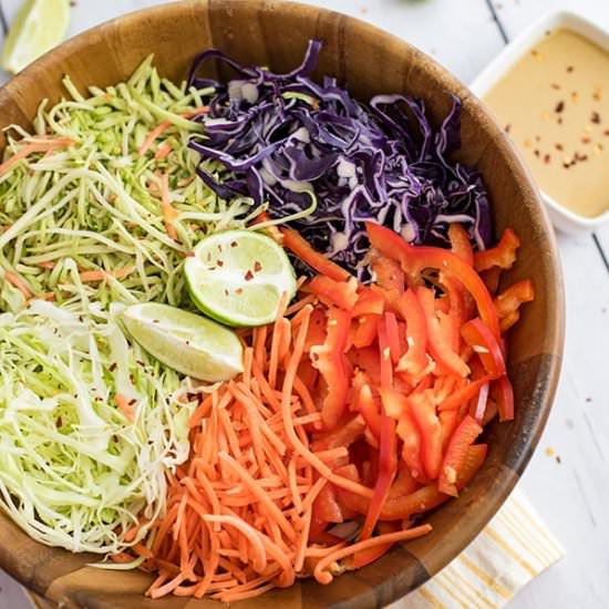 Spicy Creamy Asian Slaw
