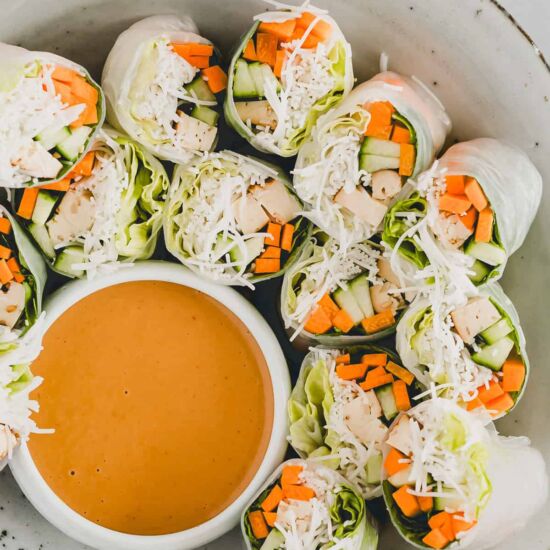 Tofu Summer Rolls with Peanut Sauce