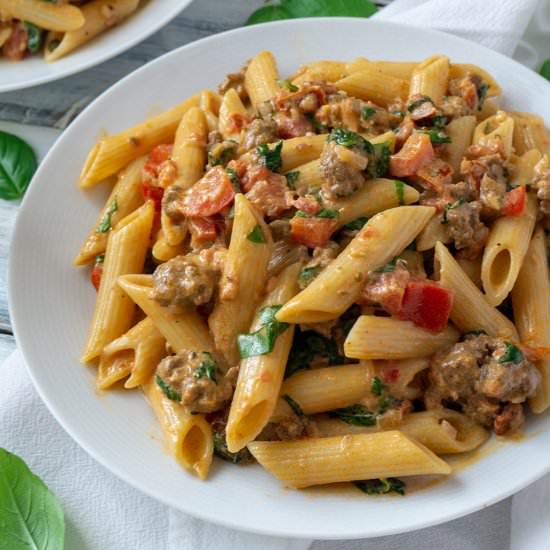 Creamy Sausage and Tomato Pasta