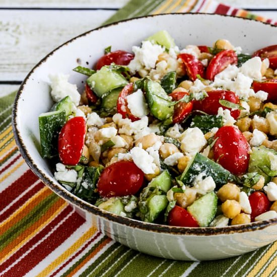 Cucumber, Tomato, Garbanzo Salad