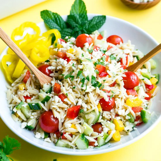 Healthy Greek Orzo Salad