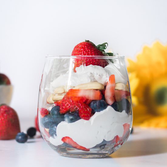 Easy Vegan Fourth Of July Parfait