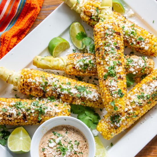 Grilled Mexican Street Corn