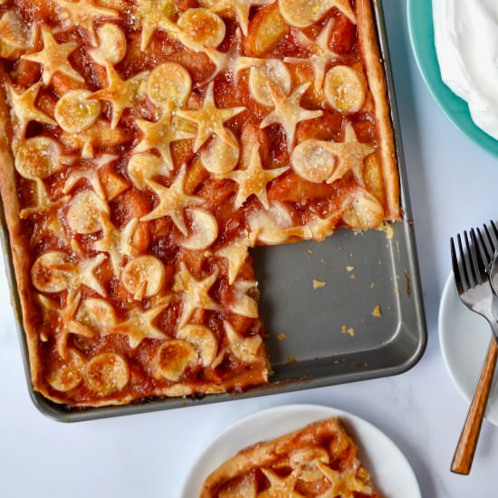 Easy Peach Slab Pie