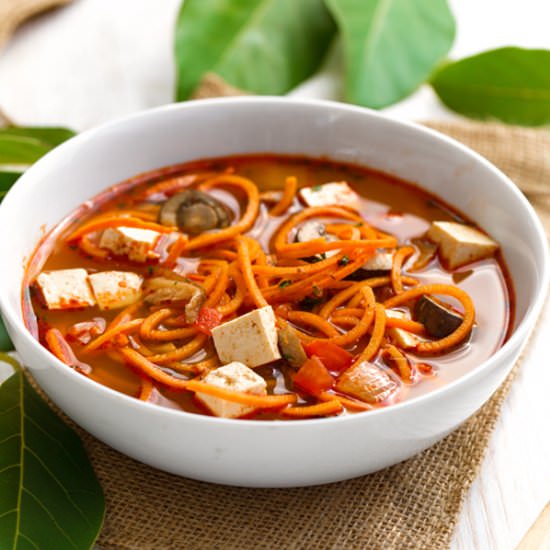 Vegan and GF Tom Yam Noodle Soup