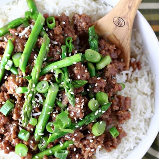 Sweet & Spicy Pork & Asparagus