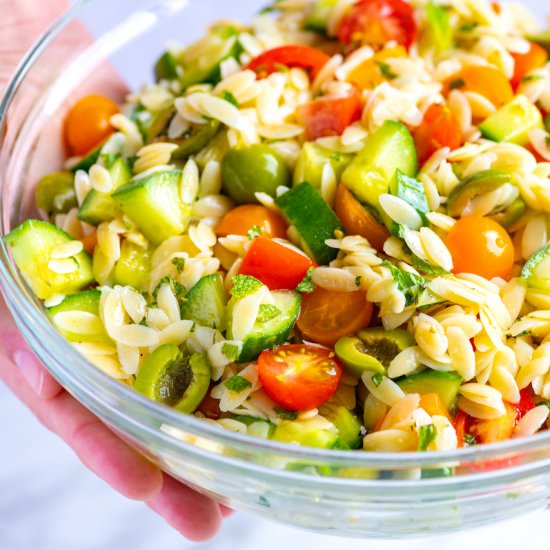 Lemon Orzo Pasta Salad
