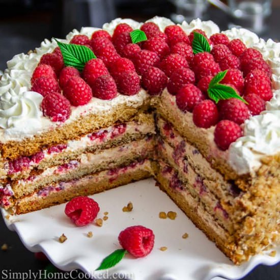 Honey Raspberry Cake
