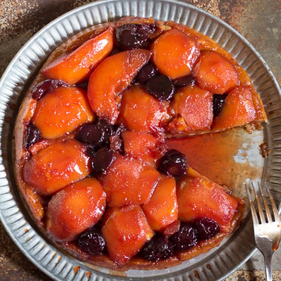 Quince and Cherry Tarte Tatin