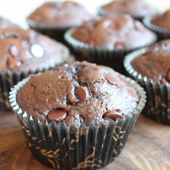 Chocolate/chocolate chip muffins