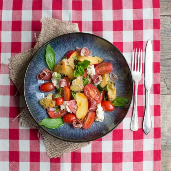 Italian Peach Panzanella