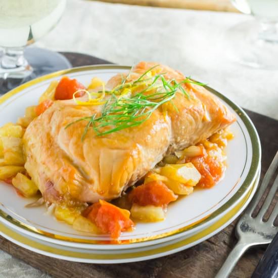 Plank Grilled Salmon