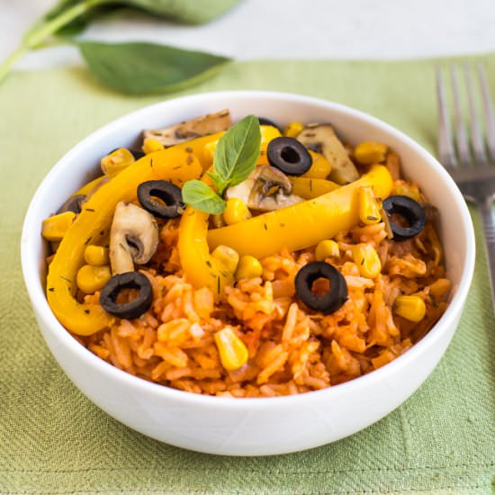 Pizza rice bowls