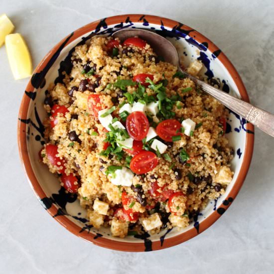 Black bean and quinoa salad