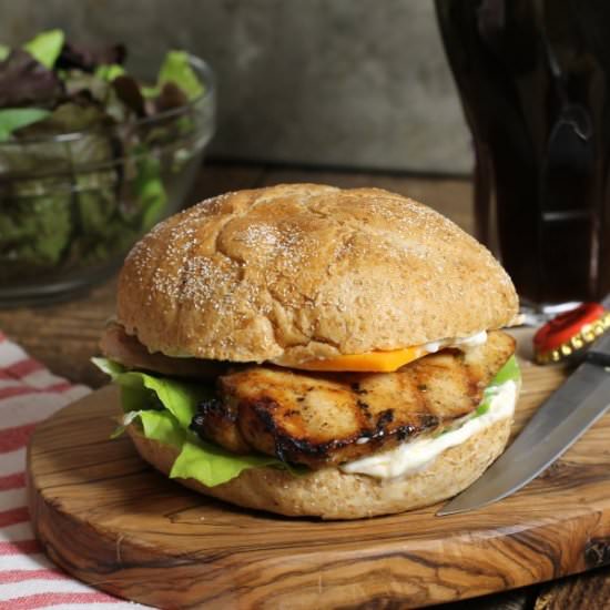 Grilled Chicken Breast Burgers