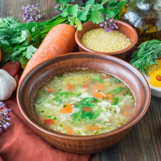 Soup with Millet and Egg