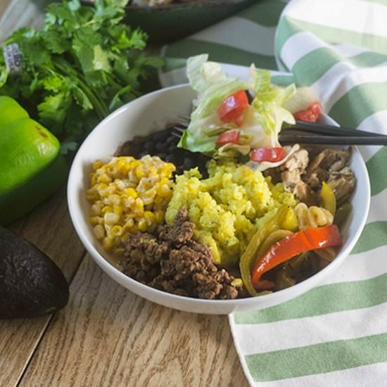 Deconstructred Chicken & Beef Tacos