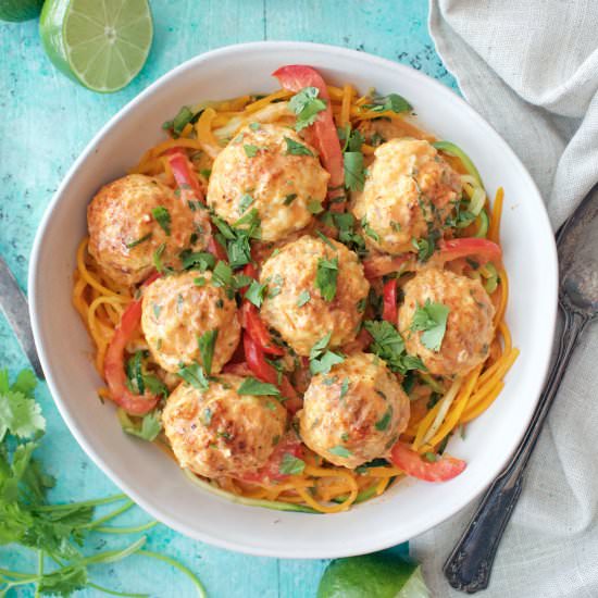 Thai Curry Chicken Meatballs