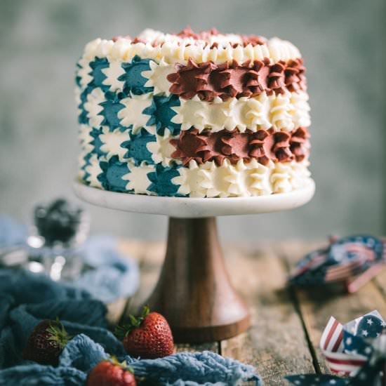 Strawberry & Blueberry Layer Cake