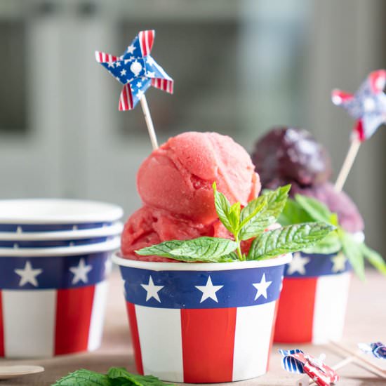 Patriotic Vodka Berry Sorbet