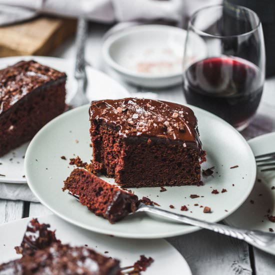 Luscious Chocolate Wine Cake