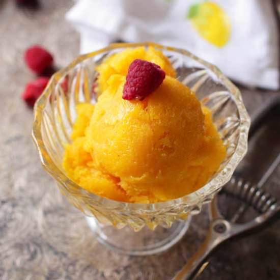 Mango Sorbet For One