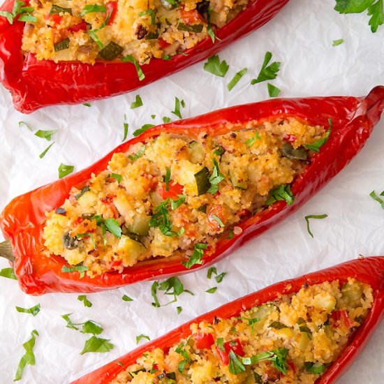 Couscous Stuffed Sweet Peppers